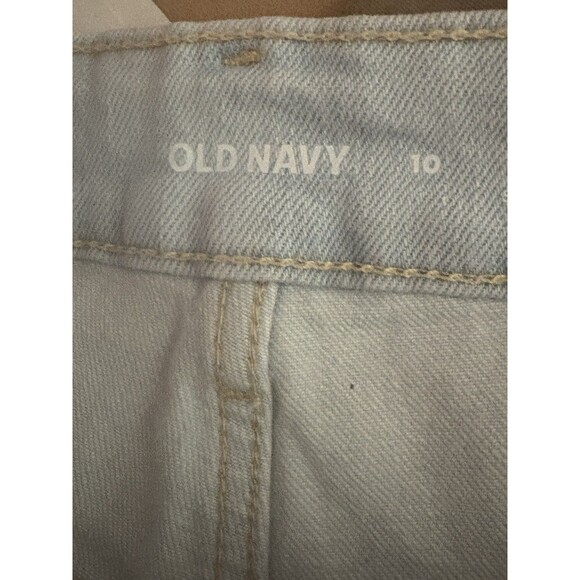 Old Navy High Rise OG Straight Short denim shorts Women’s Size 10 Raw Hem - Picture 4 of 9